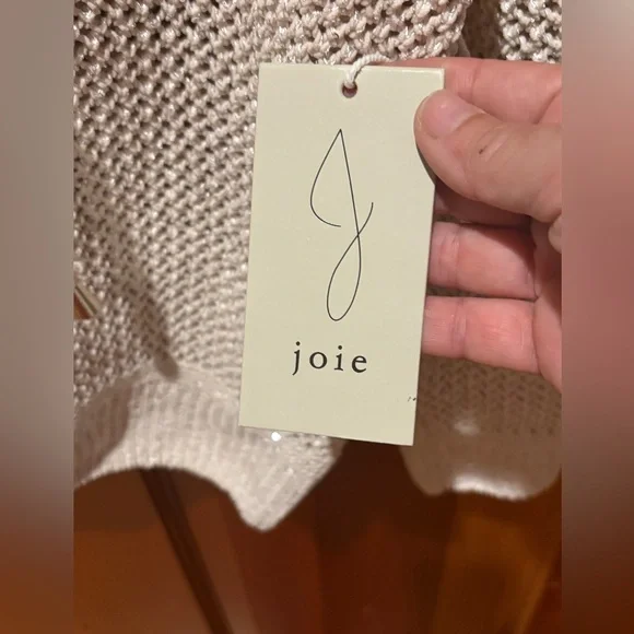 Joie Lace Up Open Stitch Pullover Sweater with Sequins - NWT - Picture 7 of 14